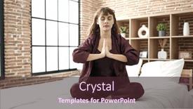  Presentation with posture - Presentation enhanced with young-caucasian-woman-doing-yoga background and a wine colored foreground