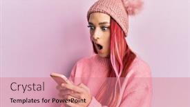  Presentation with fear - Slides with young-caucasian-woman-having-conversation background and a coral colored foreground