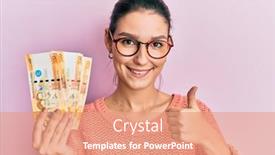  Presentation with philippine - Audience pleasing slide set consisting of young-caucasian-woman-holding-500 backdrop and a coral colored foreground