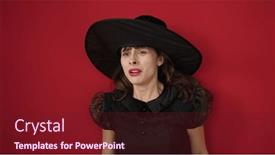  Presentation with costume - Slide deck enhanced with young-caucasian-woman-looking-afraid background and a tawny brown colored foreground