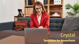  Presentation with psychology - Presentation featuring young-caucasian-woman-psychologist-having background and a  colored foreground