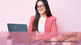  Presentation with standing sitting - Amazing presentation having young-caucasian-woman-sitting backdrop and a coral colored foreground