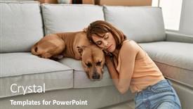  Presentation with sleeping - Slide set consisting of young-caucasian-woman-sleeping-sitting background and a gray colored foreground