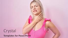  Presentation with infection - Presentation theme with young-caucasian-woman-standing-over background and a lemonade colored foreground