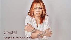  Presentation with sad woman - 