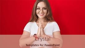  Presentation with forgiveness - Presentation featuring young-caucasian-woman-standing-over background and a coral colored foreground