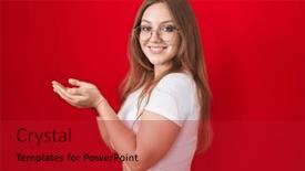  Presentation with woman hands open - 