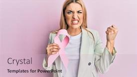  Presentation with business pink - PPT theme having young-caucasian-woman-wearing-business background and a soft green colored foreground