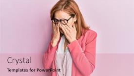  Presentation with business vision - PPT layouts having young-caucasian-woman-wearing-business background and a coral colored foreground