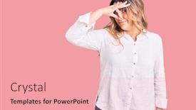  Presentation with bad breath - Beautiful presentation theme featuring young-caucasian-woman-wearing-casual backdrop and a lemonade colored foreground