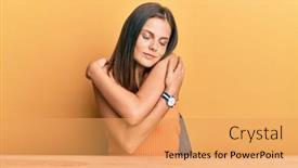 Presentation with self love - Slides with young-caucasian-woman-wearing-casual background and a yellow colored foreground