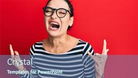  Presentation with rock music - Amazing PPT layouts having young-caucasian-woman-wearing-casual backdrop and a ocean colored foreground