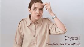  Presentation with acne - Slides consisting of young-caucasian-woman-wearing-casual background and a soft green colored foreground