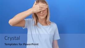  Presentation with sad woman - 