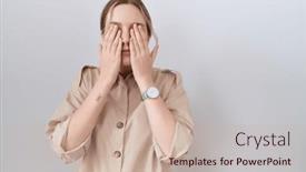  Presentation with vision - Slides consisting of young-caucasian-woman-wearing-casual background and a soft green colored foreground