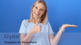  Presentation with hand palm - 