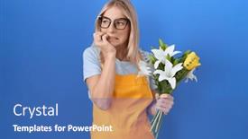  Presentation with nails - PPT layouts having young-caucasian-woman-wearing-florist background and a ocean colored foreground