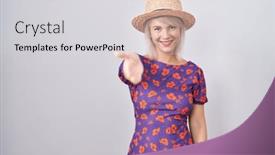  Presentation with summer flowers - Slide deck featuring young-caucasian-woman-wearing-flowers background and a  colored foreground