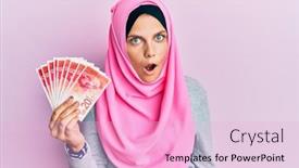  Presentation with islamic - Slides consisting of young-caucasian-woman-wearing-islamic background and a lavender colored foreground