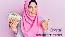  Presentation with islamic - PPT theme with young-caucasian-woman-wearing-islamic background and a lemonade colored foreground