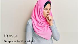  Presentation with self care for health care professionals - Slide deck featuring young-caucasian-woman-wearing-traditional background and a light gray colored foreground