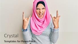  Presentation with music traditional - Slide deck having young-caucasian-woman-wearing-traditional background and a soft green colored foreground