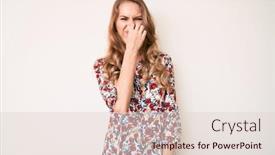  Presentation with hair dress - Presentation consisting of young-caucasian-woman-with-blond background and a lemonade colored foreground