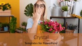  Presentation with hand holding plant - 