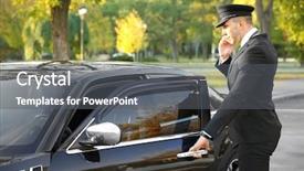  Presentation with luxury car - PPT layouts featuring  background and a  colored foreground