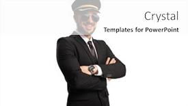  Presentation with history earth globe isolated white - Slide set having young-chauffeur-with-sunglasses-isolated background and a  colored foreground