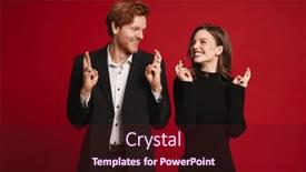  Presentation with hope - Presentation featuring young-cheerful-couple-wearing-black background and a wine colored foreground