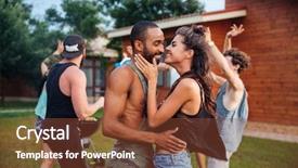  Presentation with drinking alcohol - PPT layouts with young cheerful happy teens background and a tawny brown colored foreground