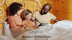  Presentation with intercultural - PPT layouts consisting of young-cheerful-intercultural-family background and a coral colored foreground