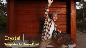  Presentation with man sitting bench - 