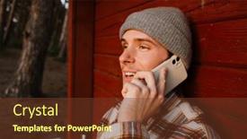  Presentation with man sitting bench - 