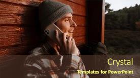  Presentation with man sitting bench - 