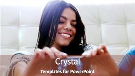  Presentation with young sing woman singing young - Theme with young cheerful woman making self background and a  colored foreground