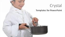  Presentation with sauce - Slide set featuring young-chef-mixing-a-sauce background and a white colored foreground