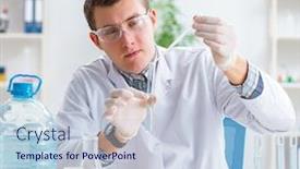  Presentation with chemist - PPT theme having young-chemist-student-experimenting background and a lemonade colored foreground