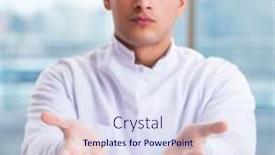  Presentation with chemicals - Presentation theme consisting of young-chemist-student-working background and a sky blue colored foreground