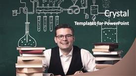  Presentation with middle school - Presentation consisting of a chemical process explanation background and a ocean colored foreground