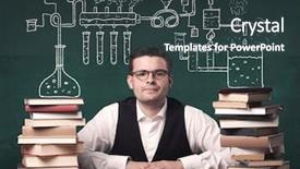  Presentation with middle school - Colorful slide deck enhanced with a chemical process explanation backdrop and a ocean colored foreground