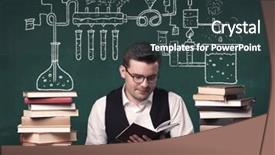  Presentation with middle school - Slide deck having a chemical process explanation background and a ocean colored foreground