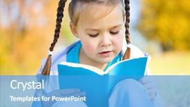  Presentation with young children - Cool new presentation with young children books - cute little girl reads backdrop and a teal colored foreground