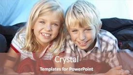  Presentation with young children - Audience pleasing theme consisting of young children pose in tent backdrop and a coral colored foreground