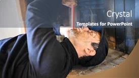  Presentation with work the word in your life - Cool new slides with young-chimney-sweep-at-work backdrop and a ocean colored foreground