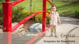  Presentation with chinese chinese - Slide deck consisting of young-chinese-and-caucasian-boy background and a soft green colored foreground