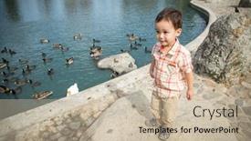  Presentation with chinese chinese - PPT layouts enhanced with young-chinese-and-caucasian-boy background and a soft green colored foreground