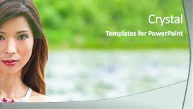  Presentation with web devolopment - Audience pleasing PPT layouts consisting of young chinese asian young woman backdrop and a seafoam green colored foreground