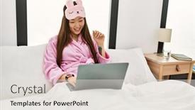  Presentation with video - PPT theme having young-chinese-girl-having-video background and a  colored foreground